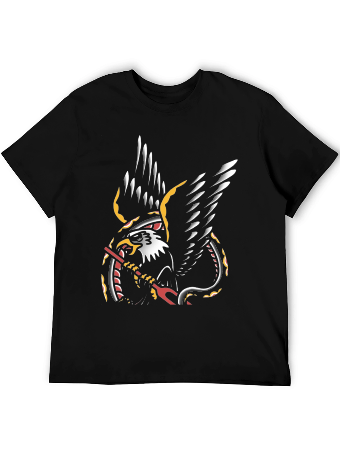 Eagle & Snake Graphic T-Shirt - Black
