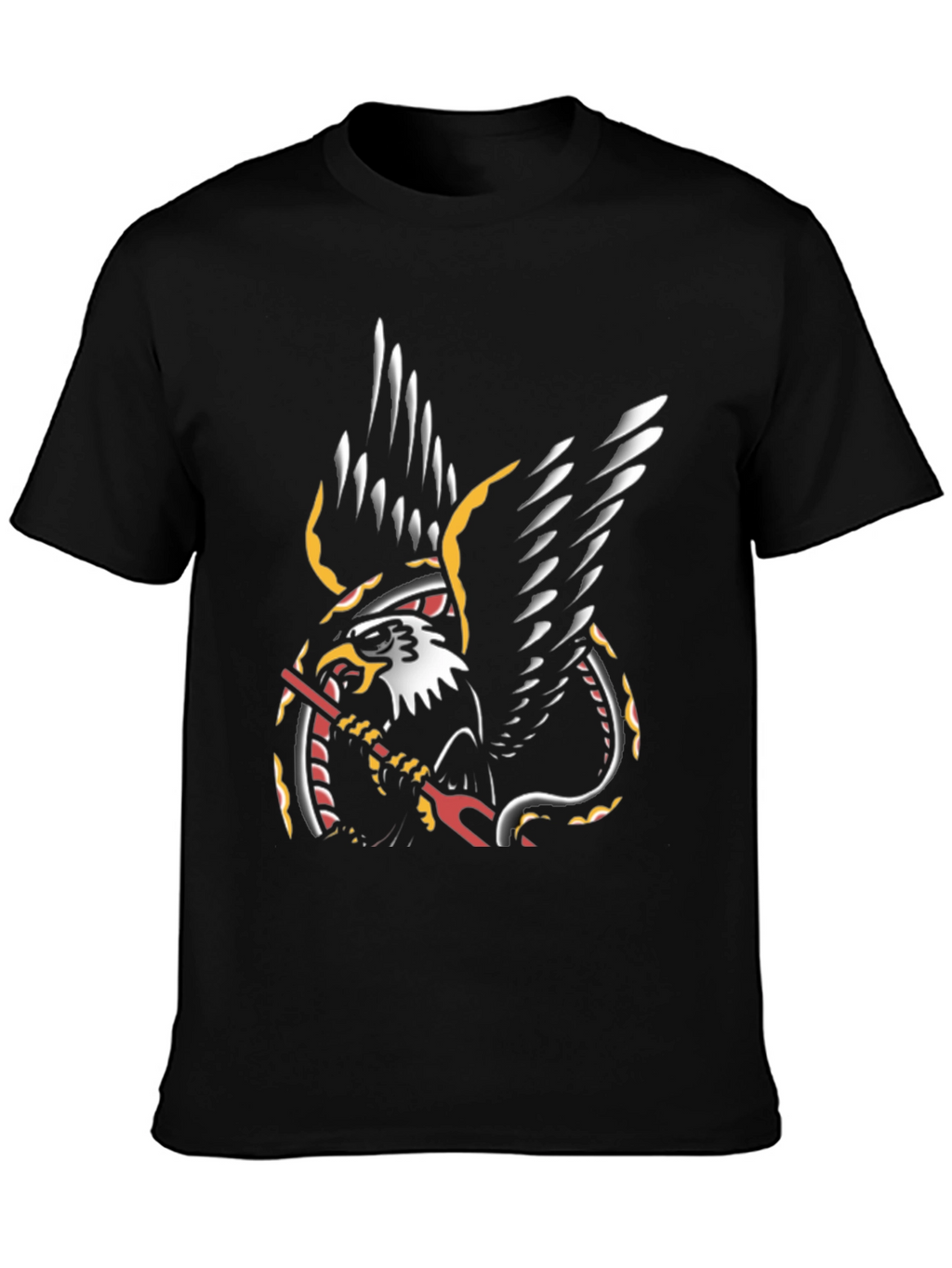 Eagle & Snake Graphic T-Shirt - Black