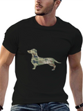 Dachshund Camo Print Mens T-Shirt