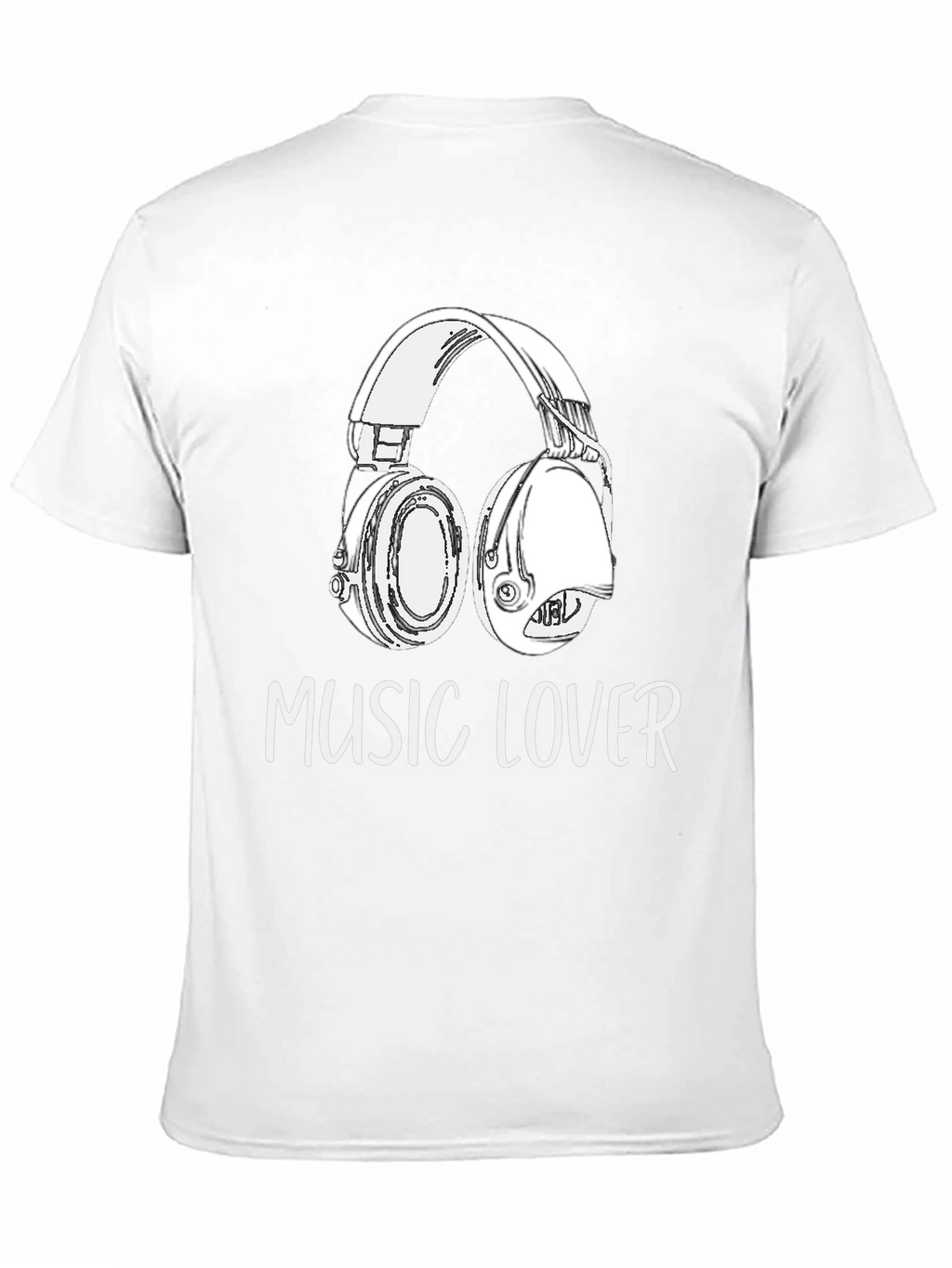 Music Lover Graphic Tee - Black Cotton Blend