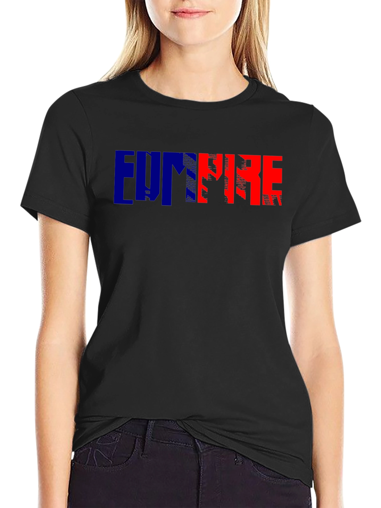 Funpire Graphic Print Black T-Shirt