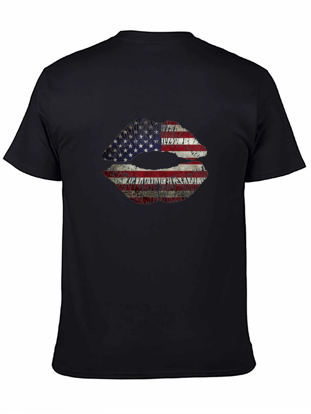 American Flag Lips Graphic T-Shirt