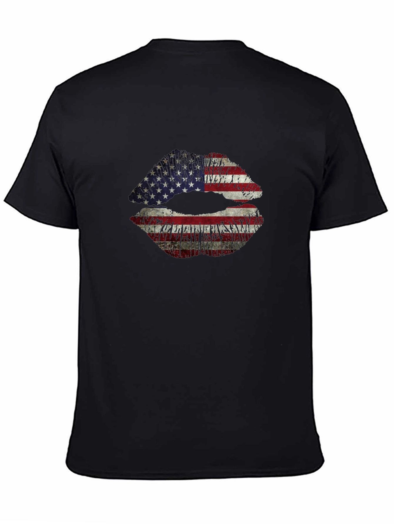 American Flag Lips Graphic T-Shirt