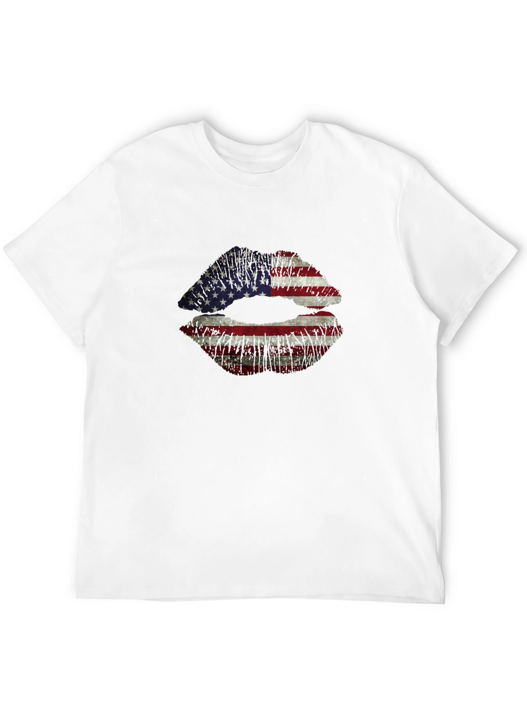 American Flag Lips Graphic T-Shirt