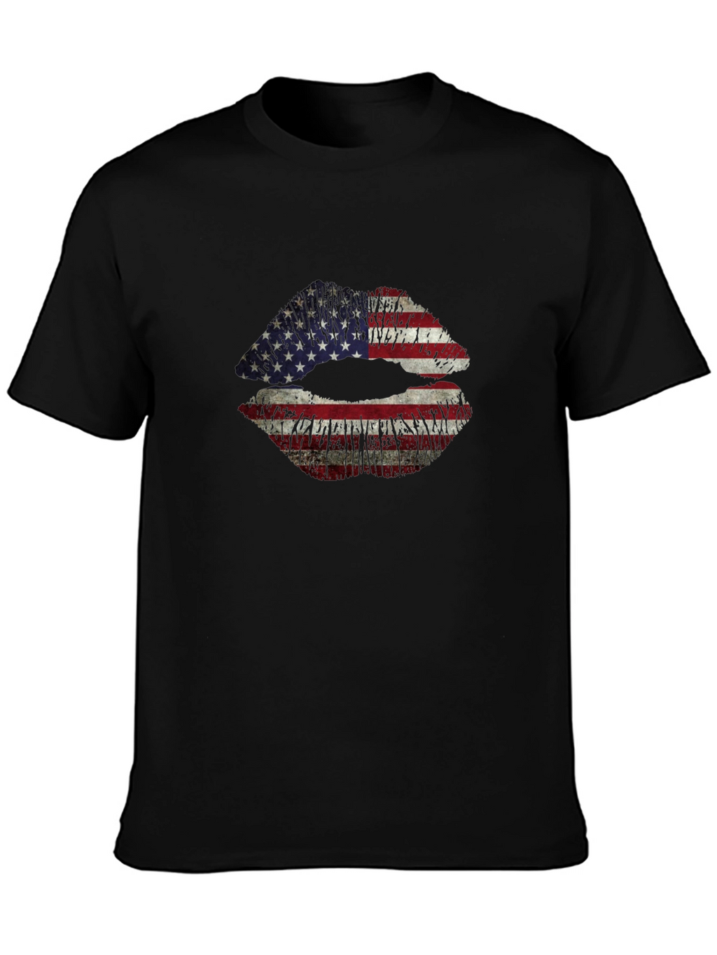 American Flag Lips Graphic T-Shirt