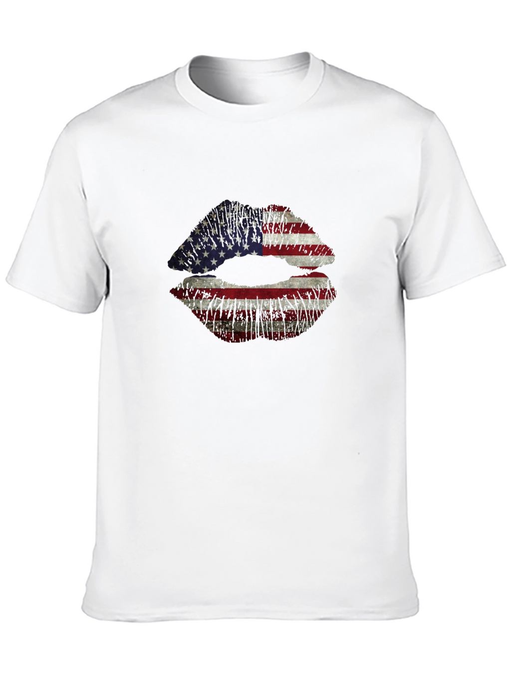 American Flag Lips Graphic T-Shirt