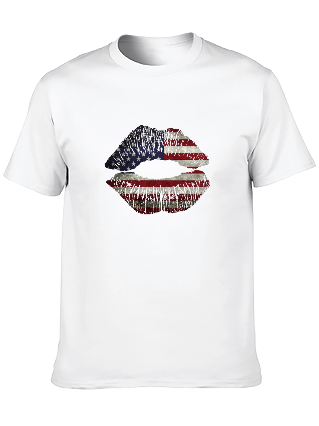 American Flag Lips Graphic T-Shirt