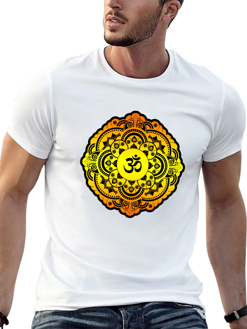 Om Mandala Graphic T-Shirt - Black