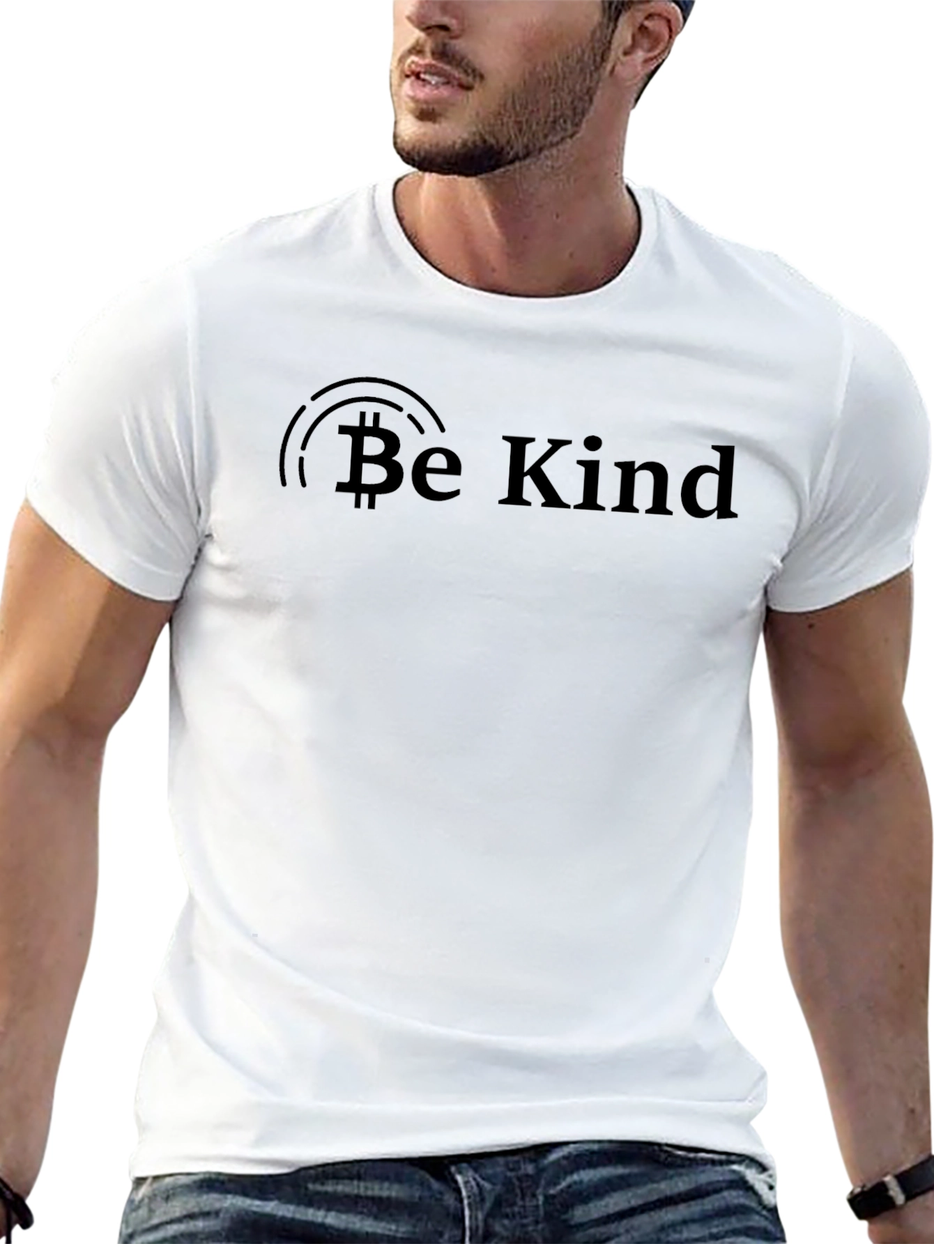 Be Kind Bitcoin Black T-Shirt - Positive Message