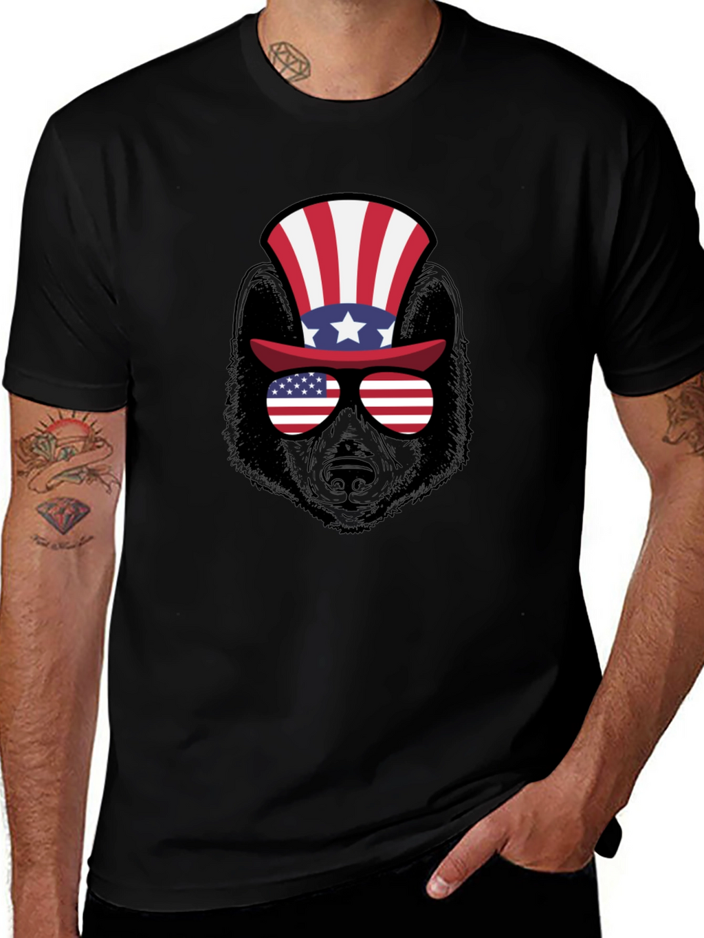 Patriotic Bear T-Shirt - USA Bear