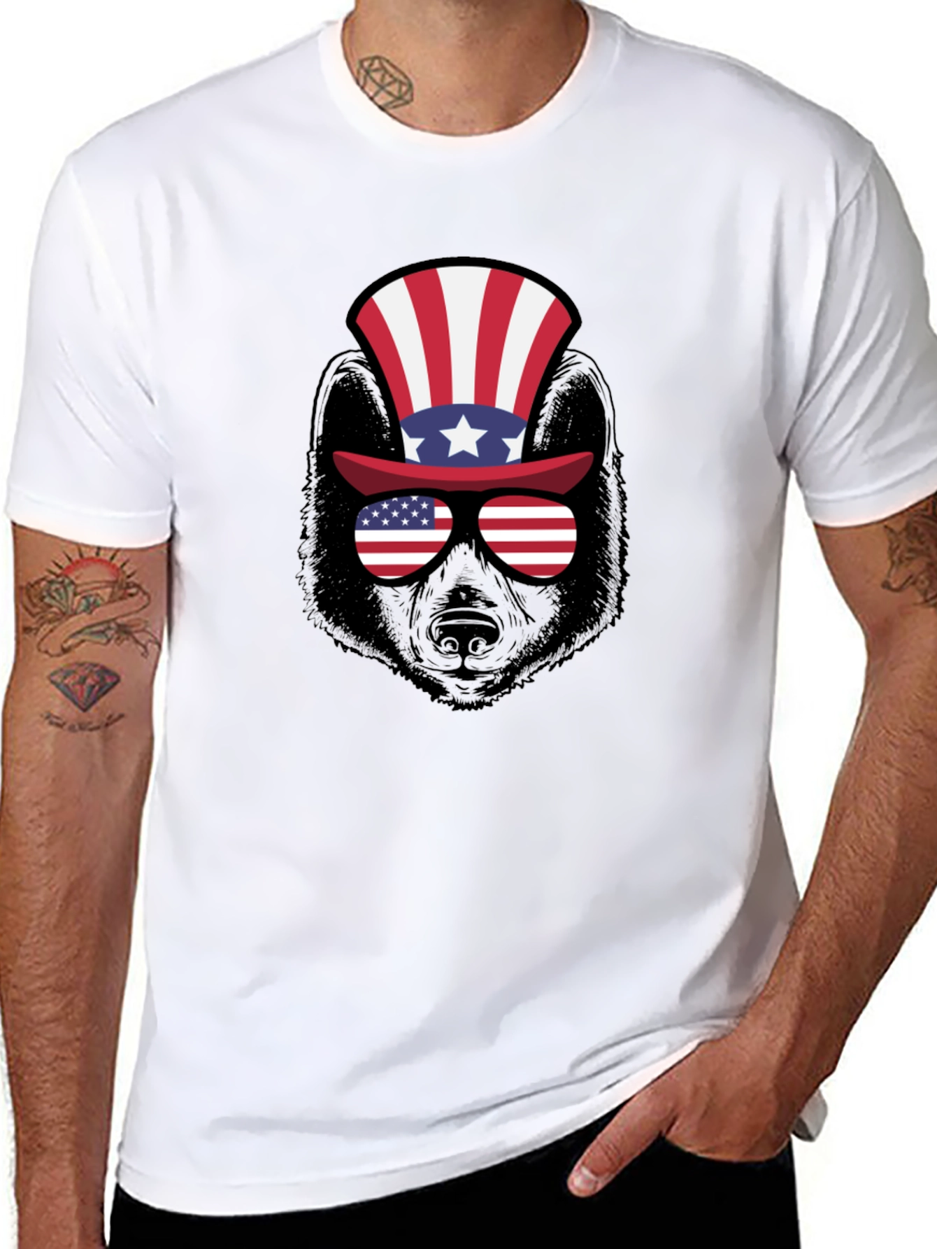 Patriotic Bear T-Shirt - USA Bear