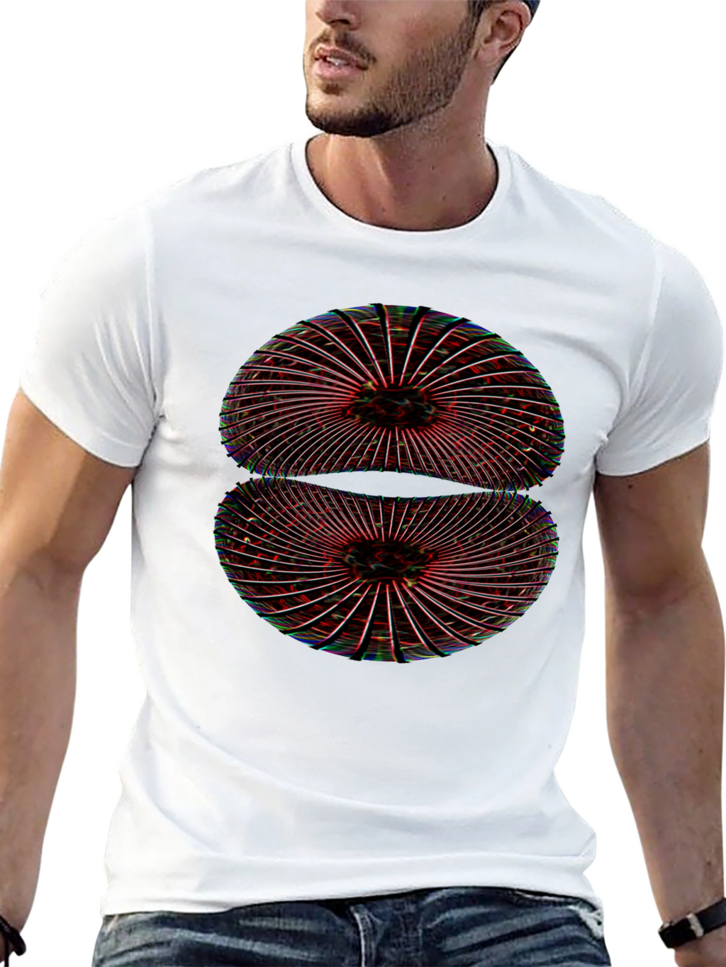 Abstract Geometric Black T-Shirt