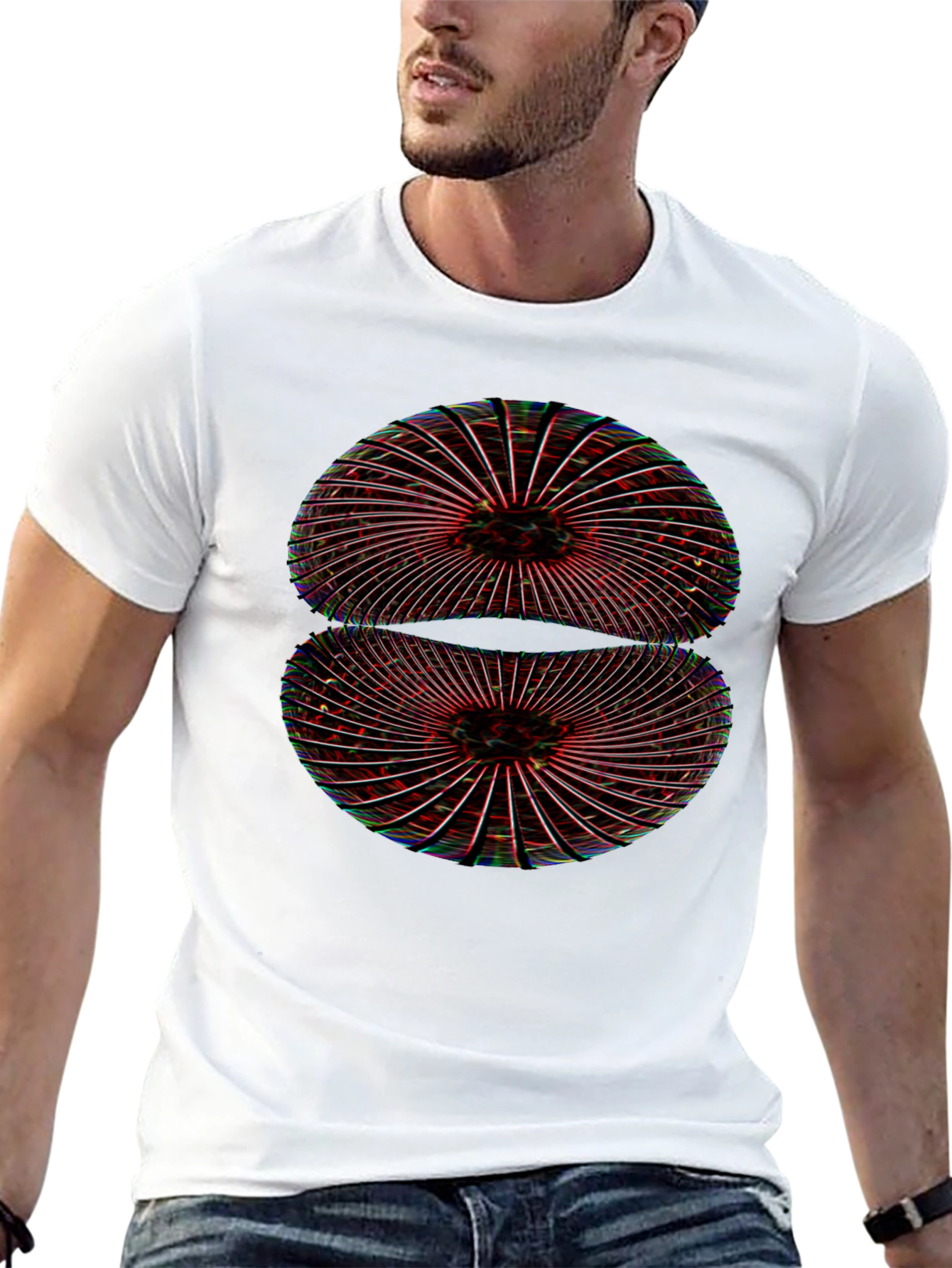 Abstract Geometric Black T-Shirt