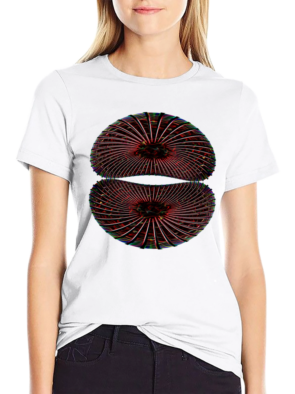 Abstract Geometric Black T-Shirt