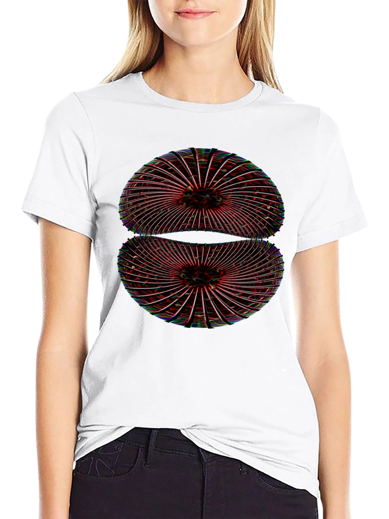Abstract Geometric Black T-Shirt