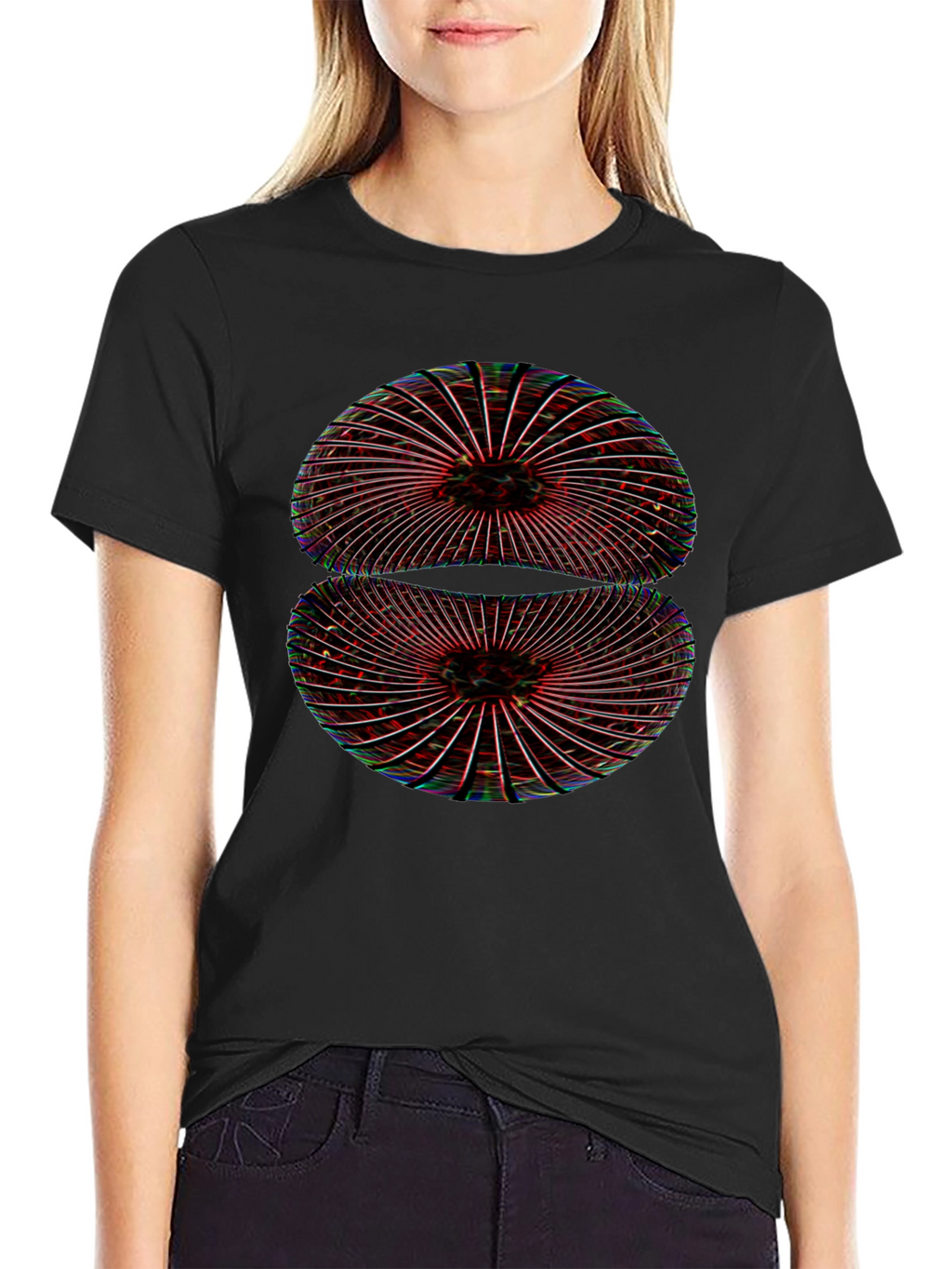 Abstract Geometric Black T-Shirt