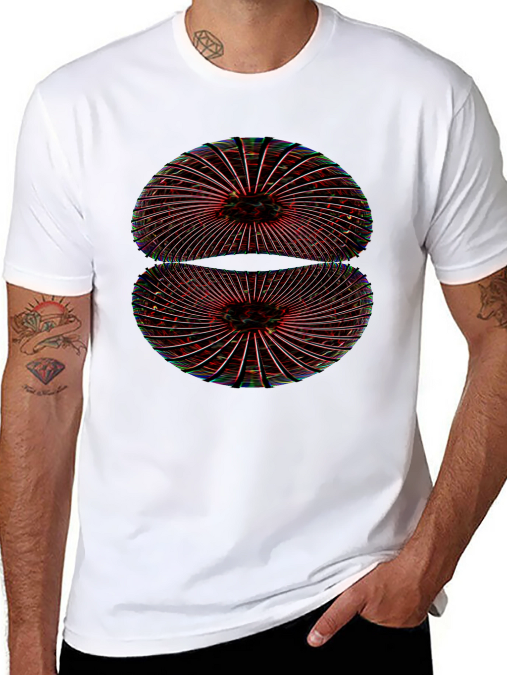 Abstract Geometric Black T-Shirt