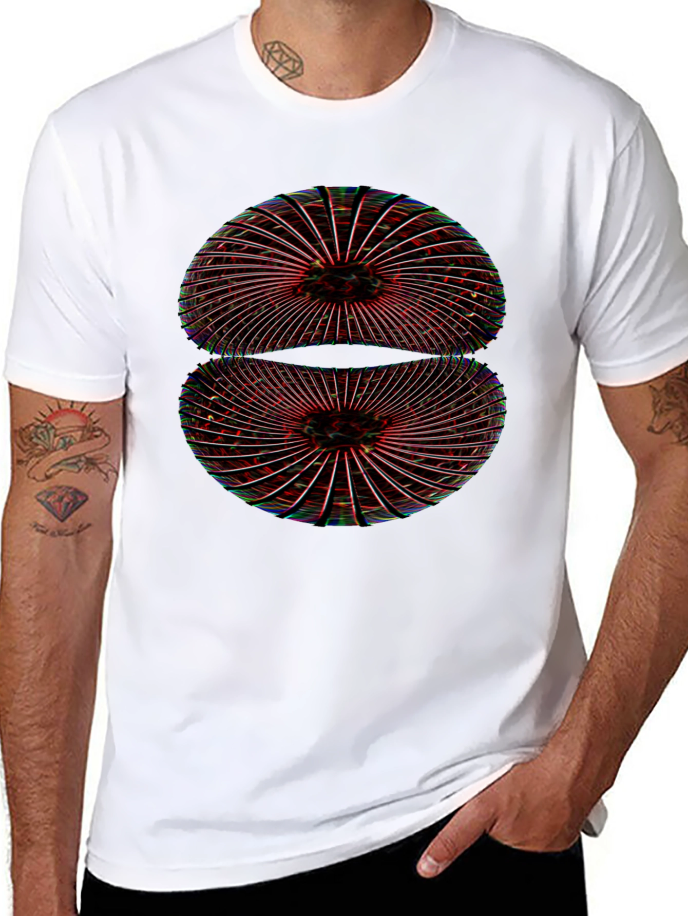Abstract Geometric Black T-Shirt