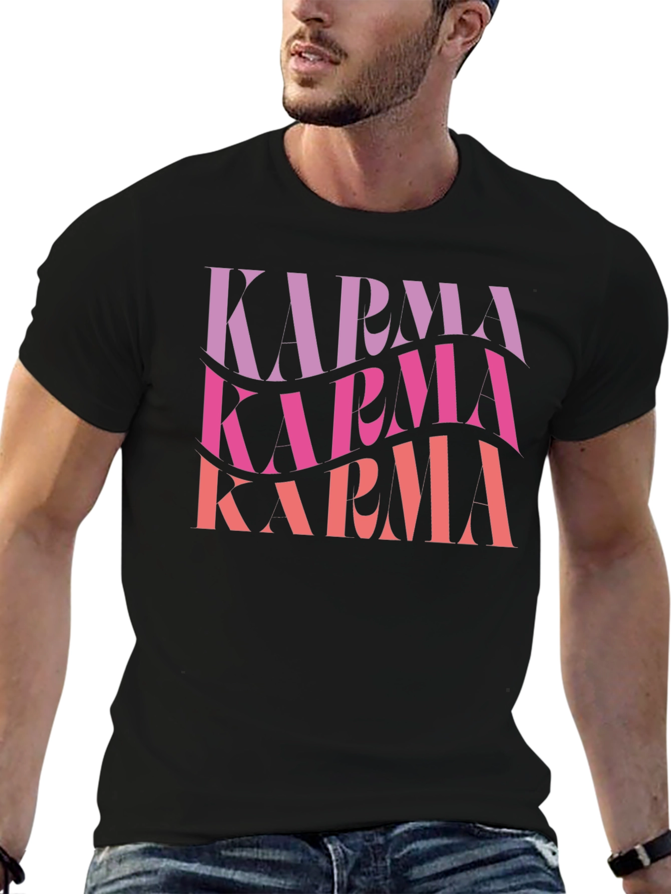 Karma Graphic T-Shirt - Black