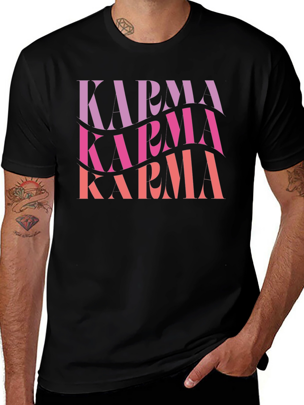 Karma Graphic T-Shirt - Black