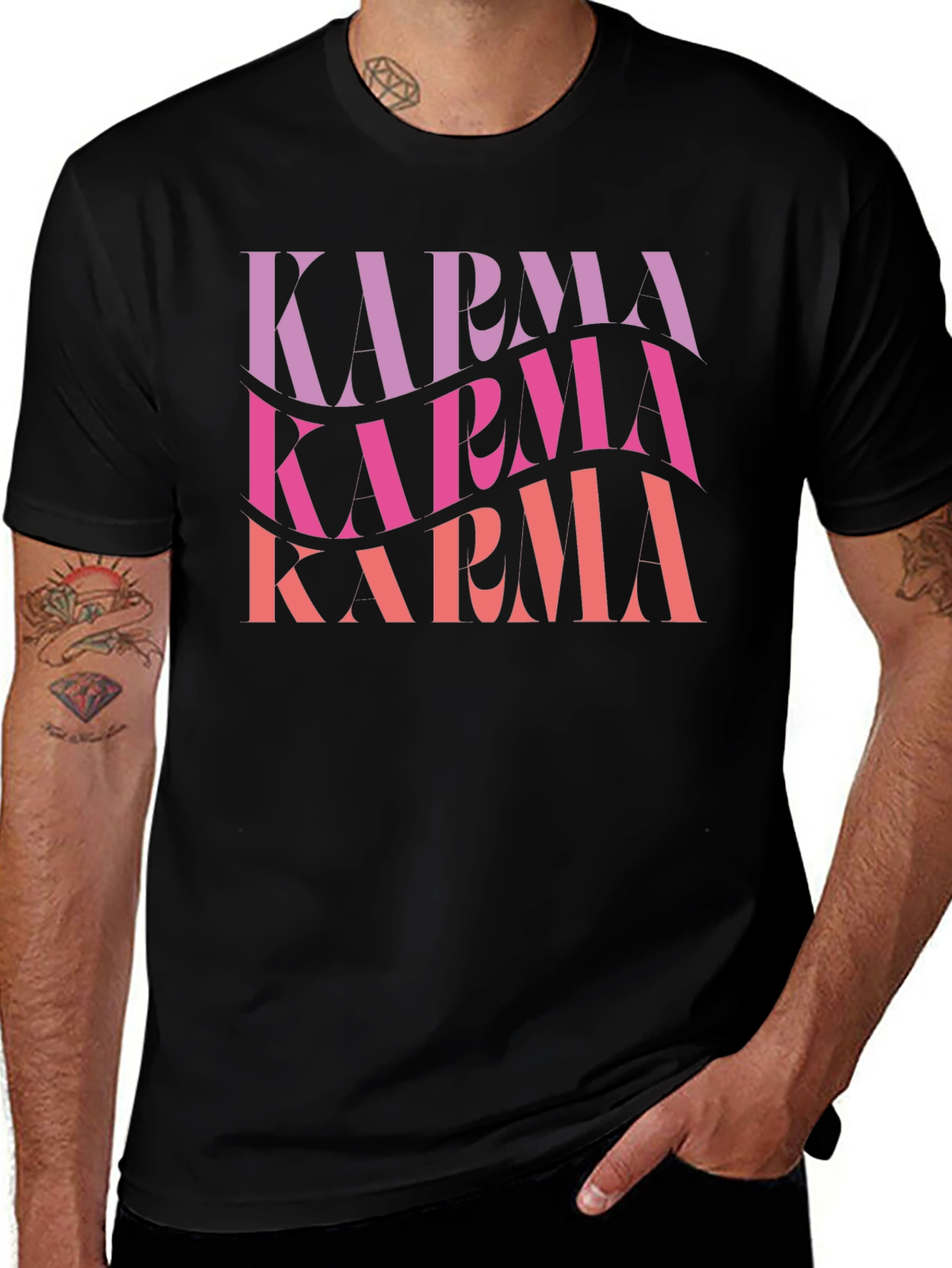 Karma Graphic T-Shirt - Black