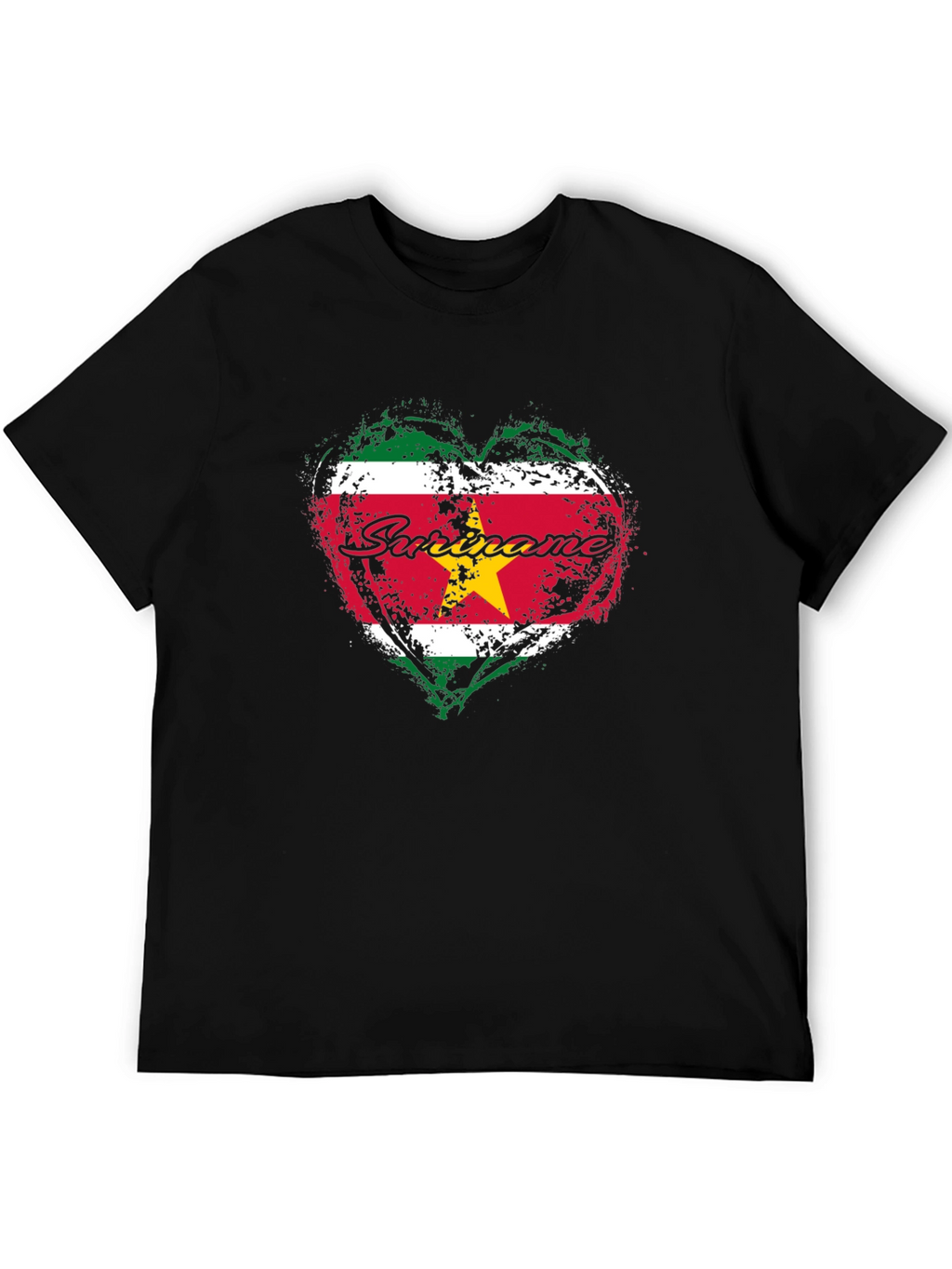Suriname Flag Heart T-Shirt - National Pride Tee