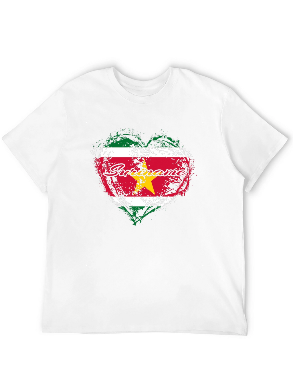 Suriname Flag Heart T-Shirt - National Pride Tee