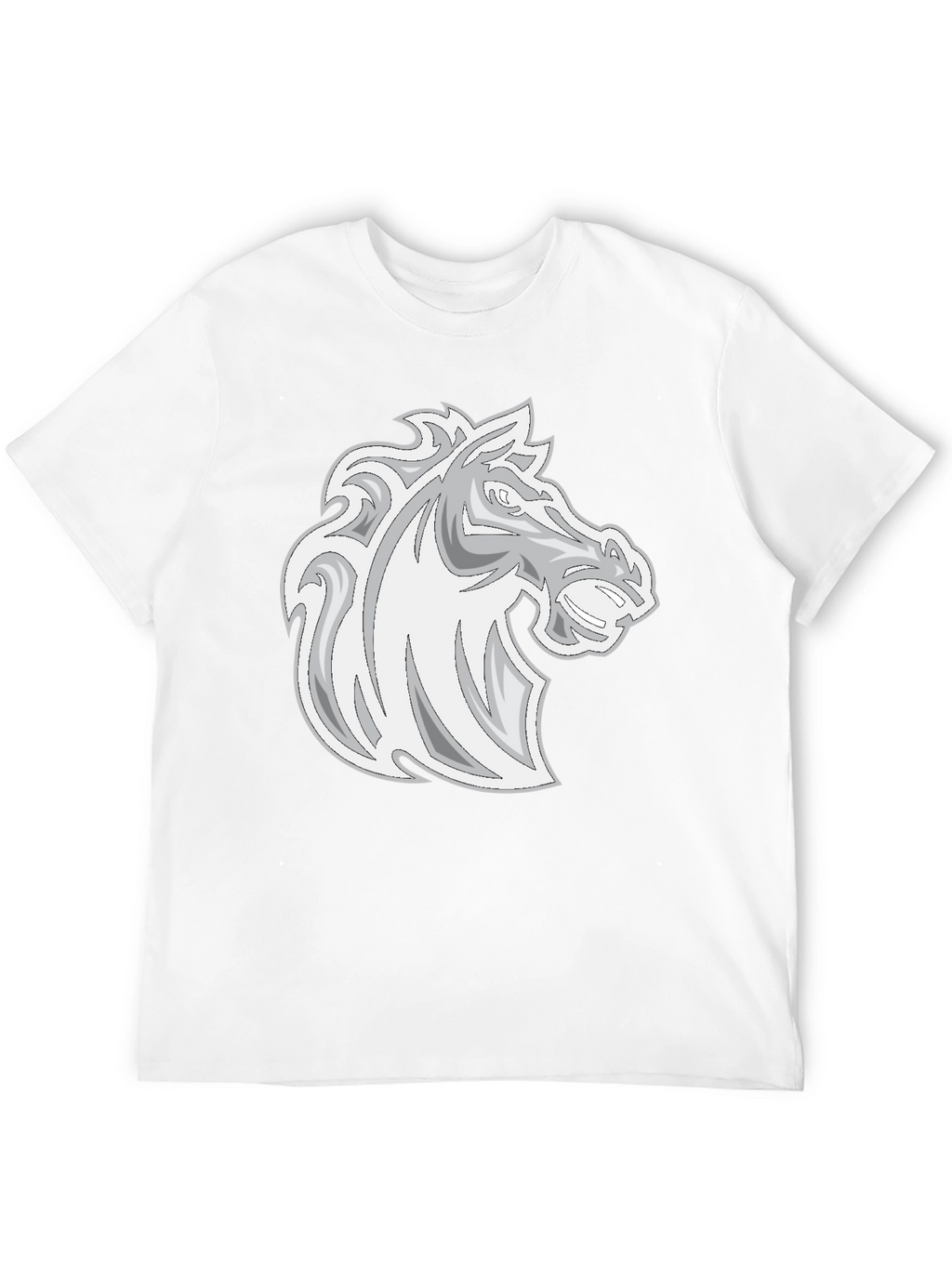 Black Tee with Horse Head Graphic