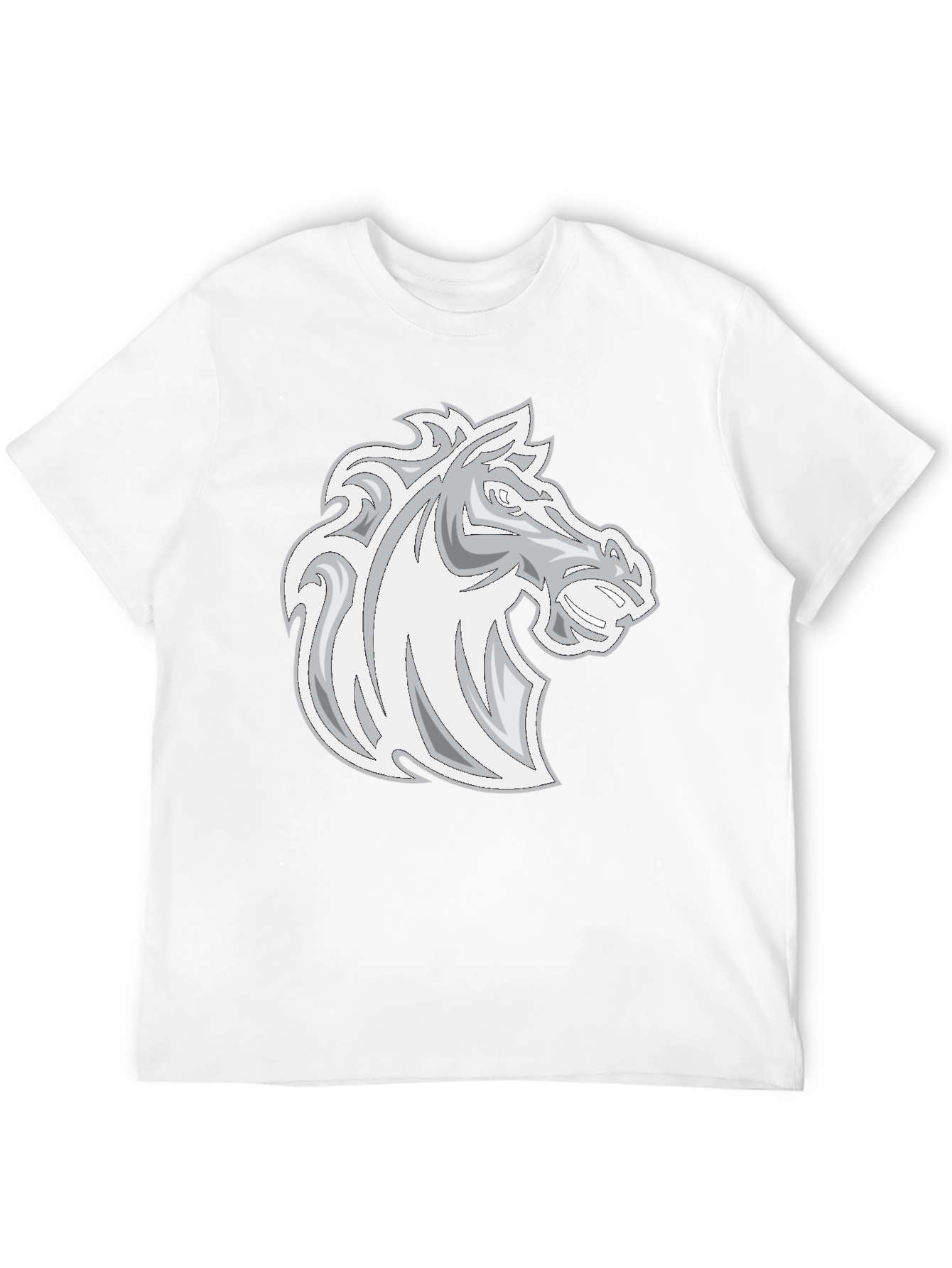 Black Tee with Horse Head Graphic