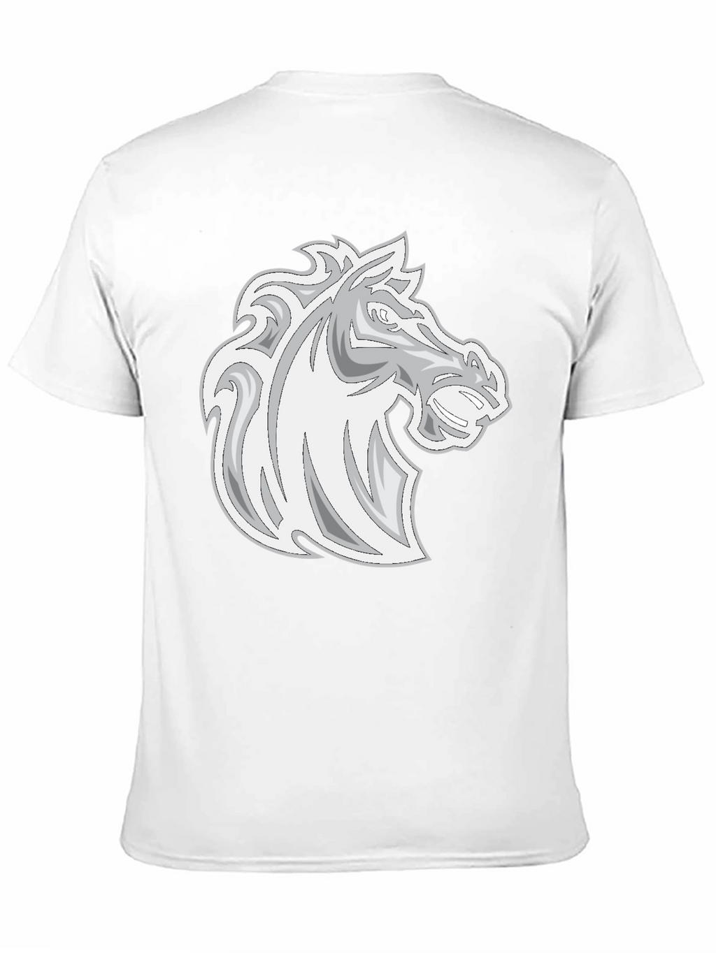 Black Tee with Horse Head Graphic