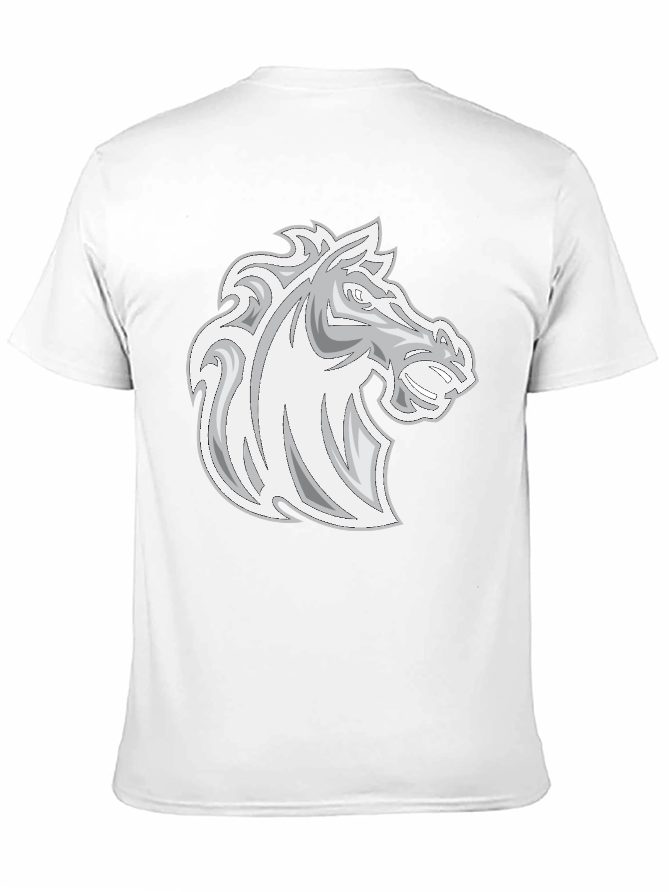 Black Tee with Horse Head Graphic