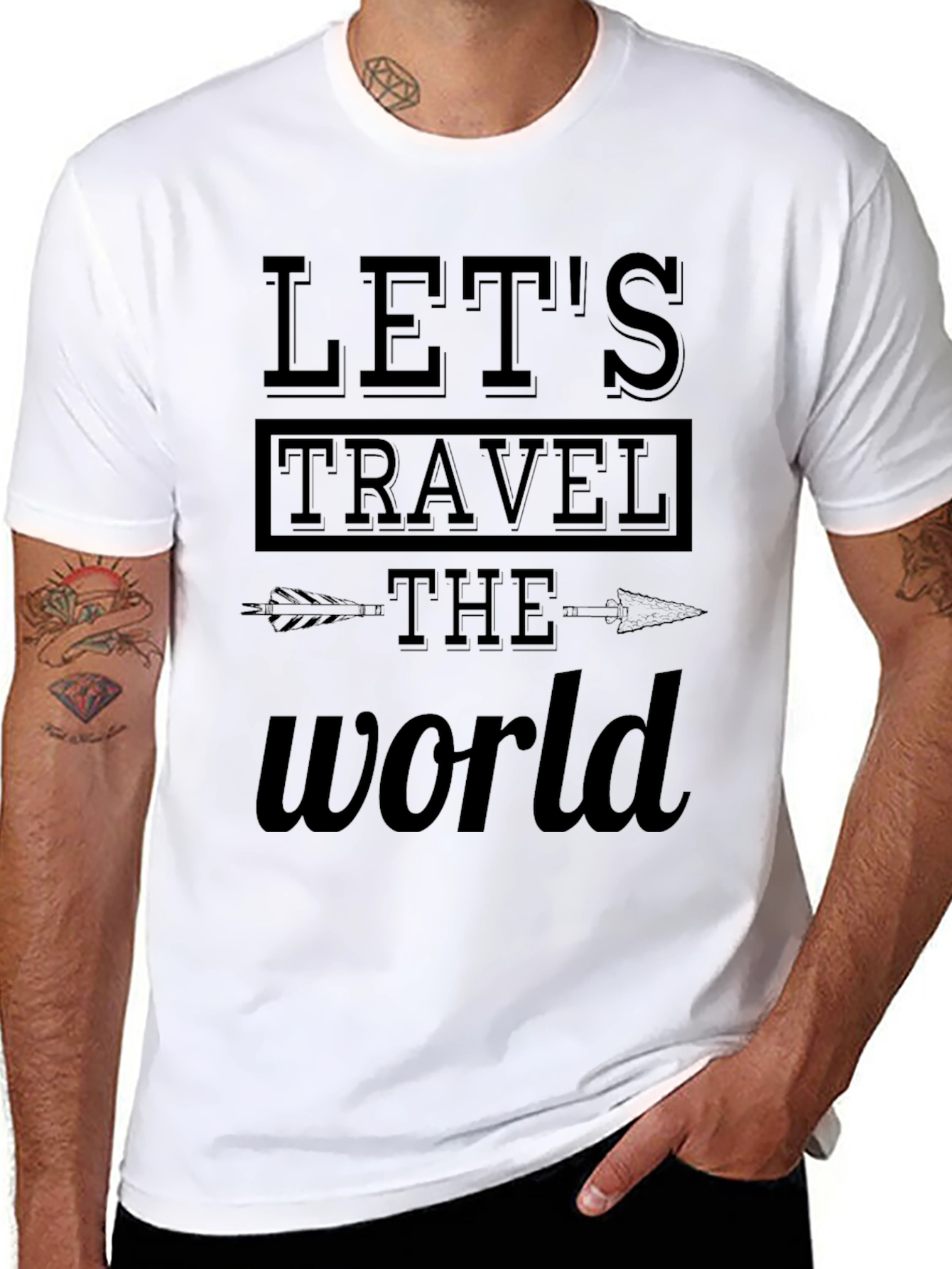 Lets Travel the World Graphic T-Shirt