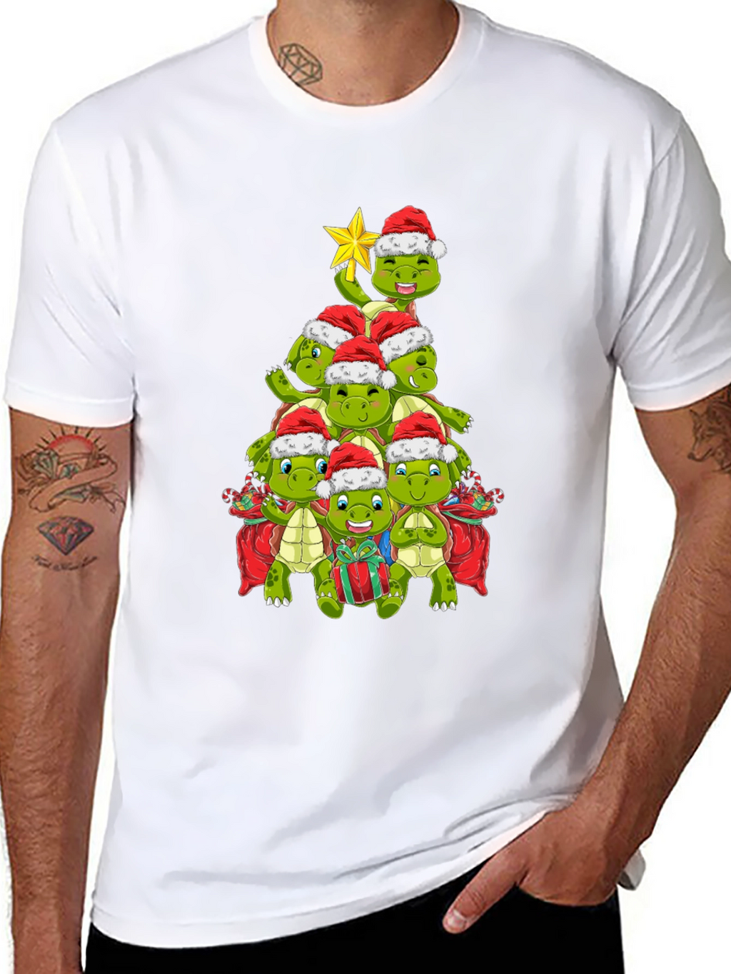 Christmas Turtle Tree Shirt