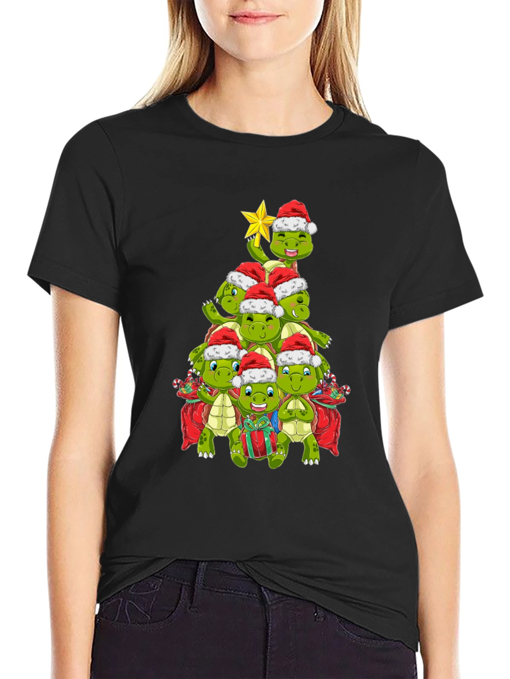 Christmas Turtle Tree Shirt
