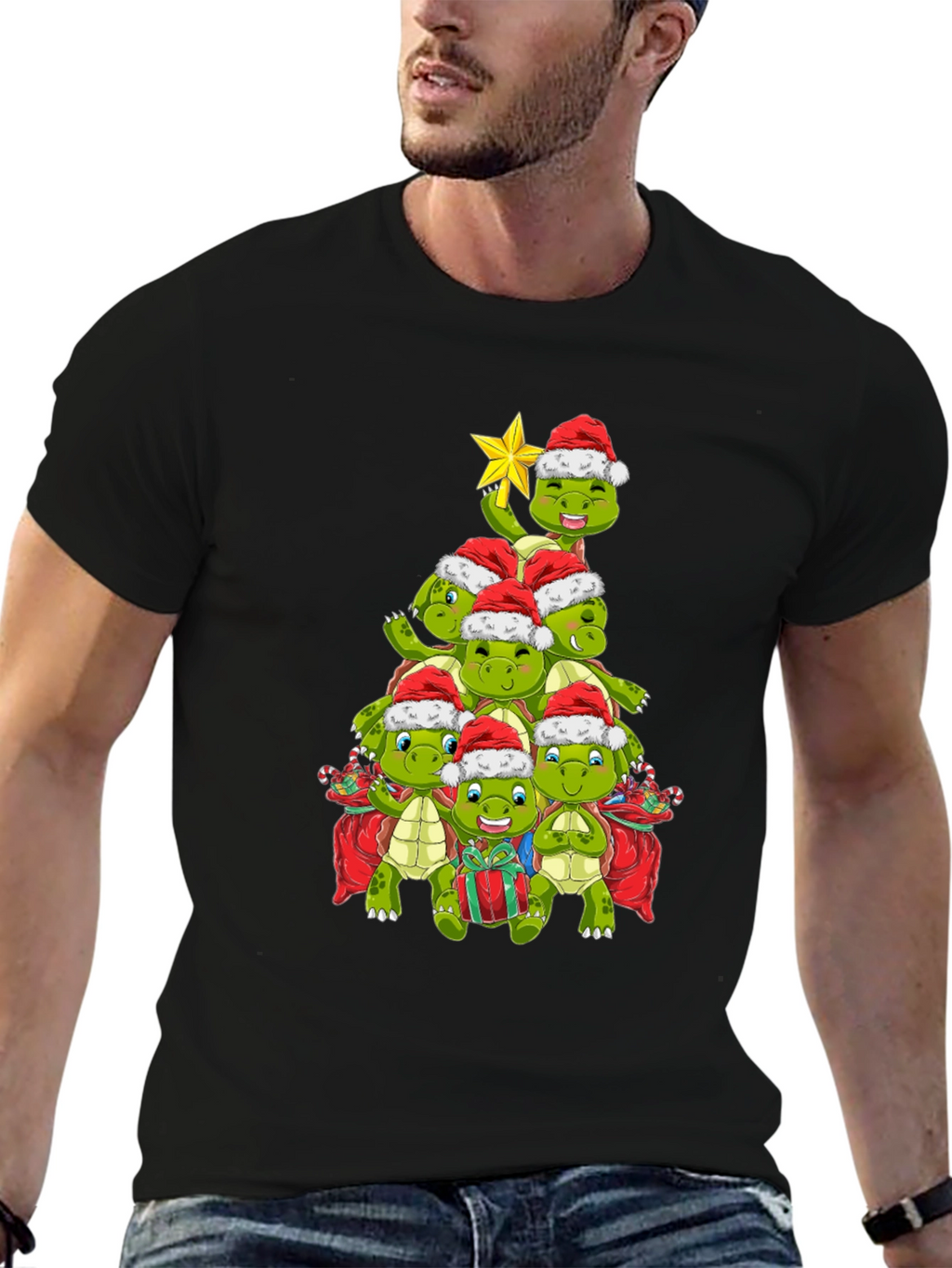 Christmas Turtle Tree Shirt