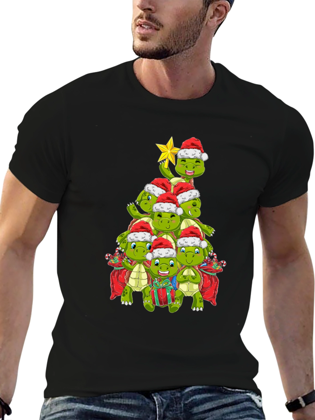 Christmas Turtle Tree Shirt