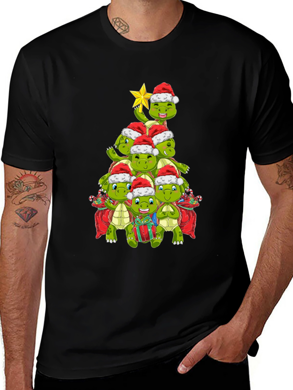 Christmas Turtle Tree Shirt