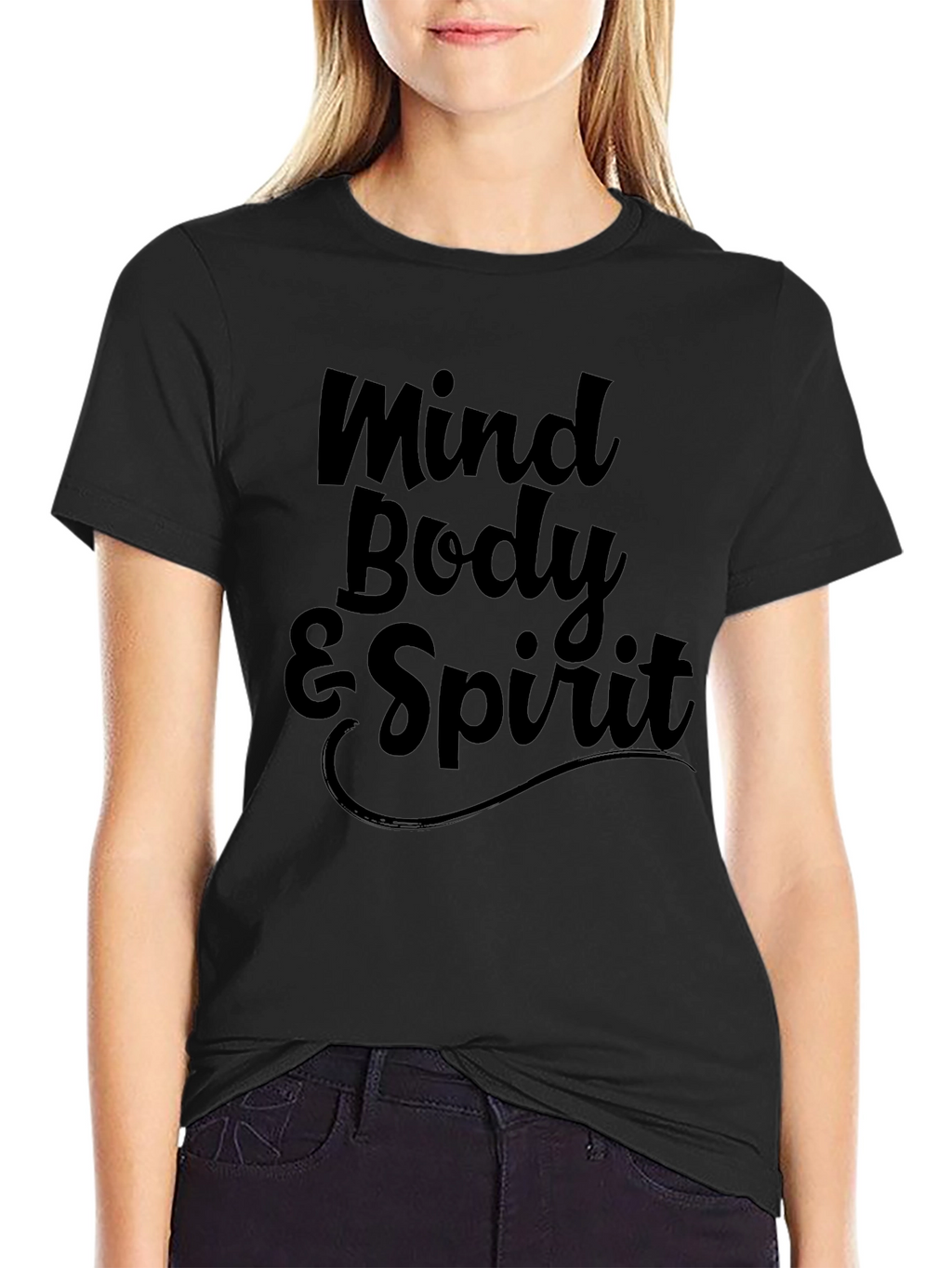 Mind Body & Spirit Graphic Tee - Black