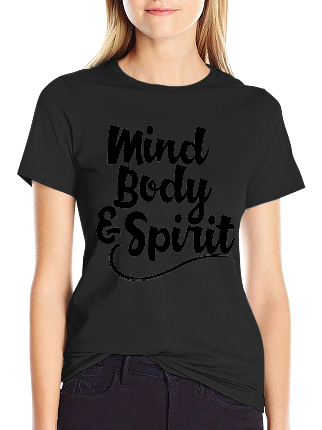 Mind Body & Spirit Graphic Tee - Black