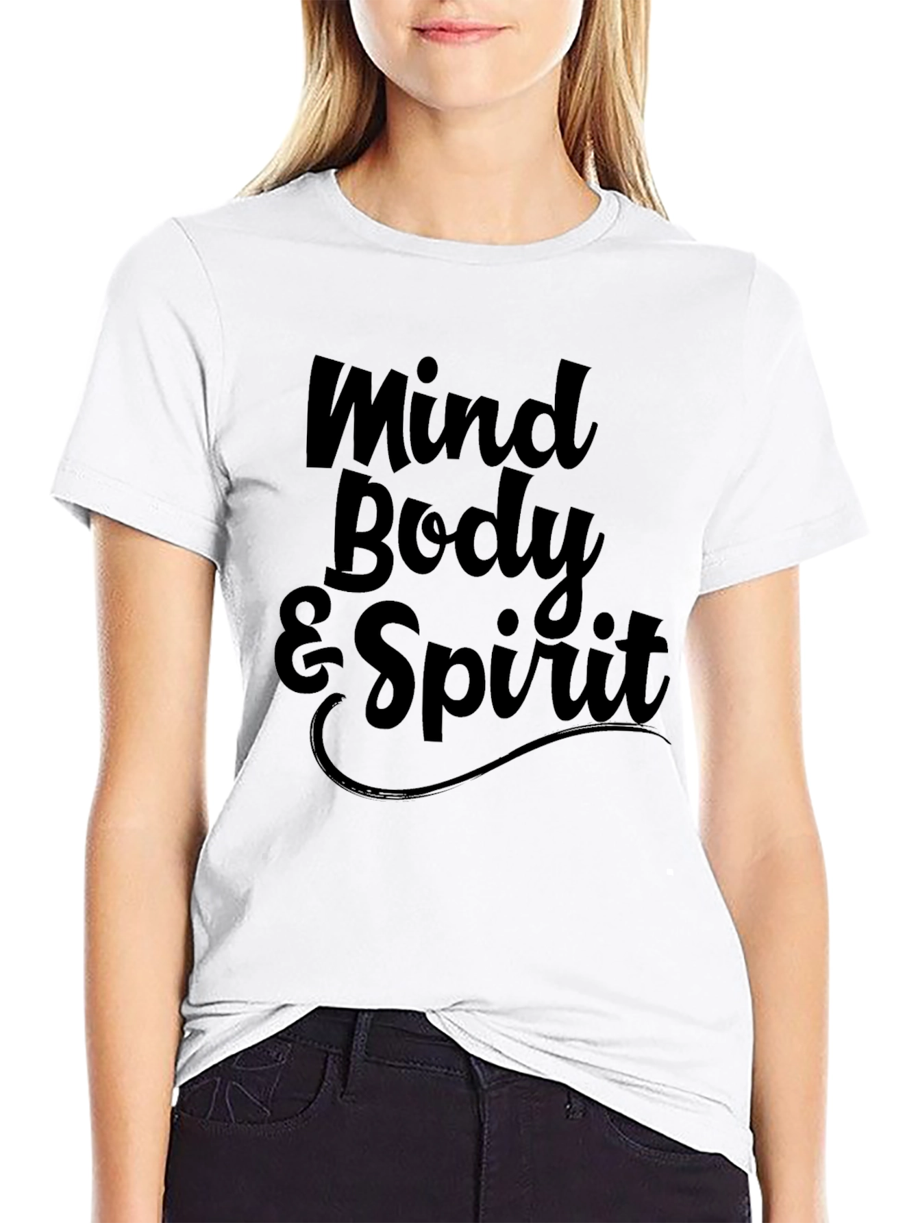 Mind Body & Spirit Graphic Tee - Black