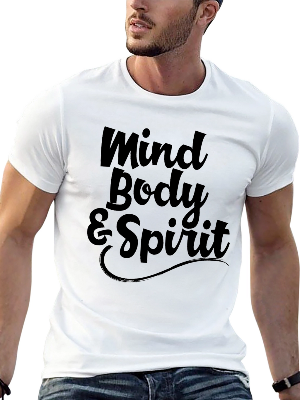Mind Body & Spirit Graphic Tee - Black