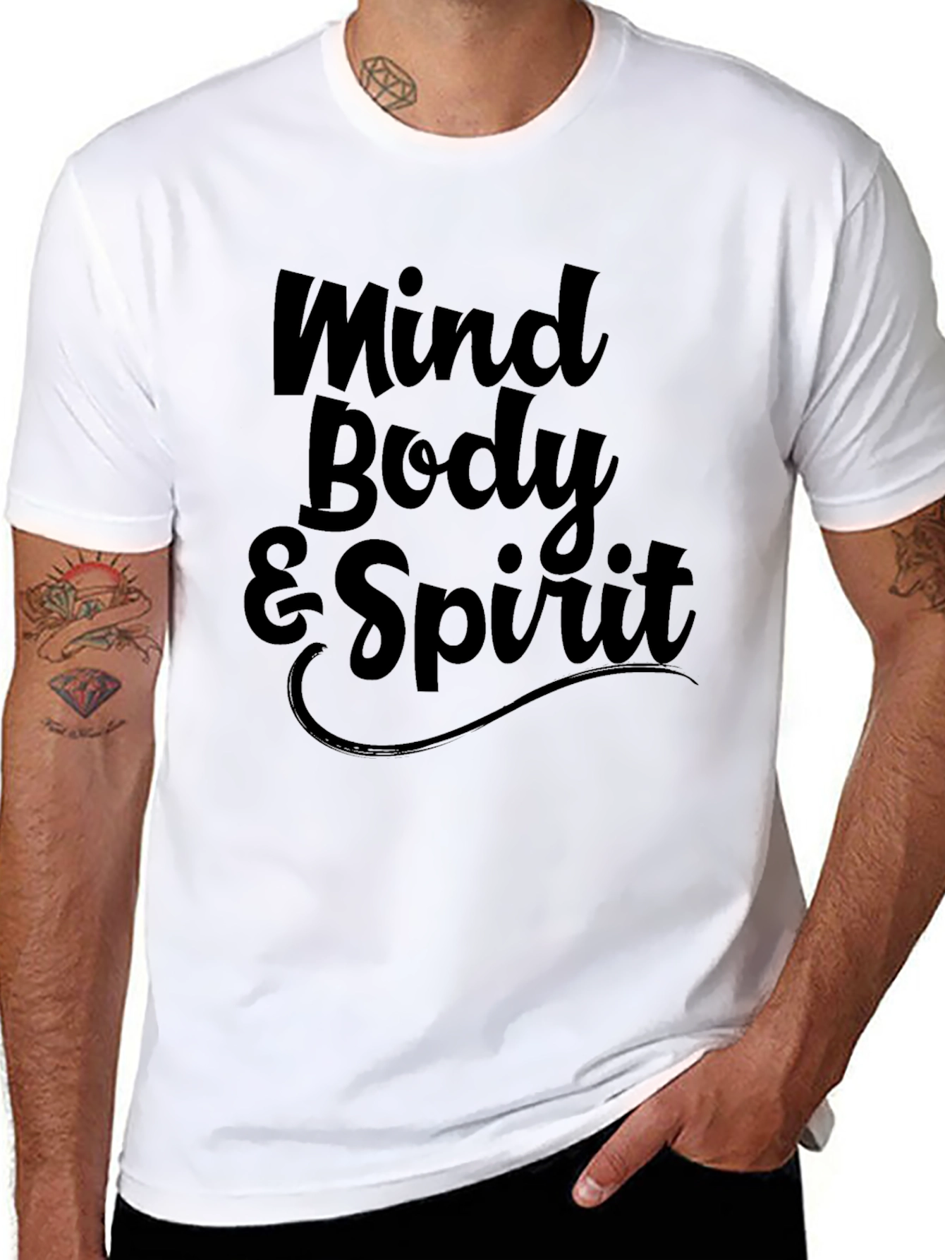 Mind Body & Spirit Graphic Tee - Black