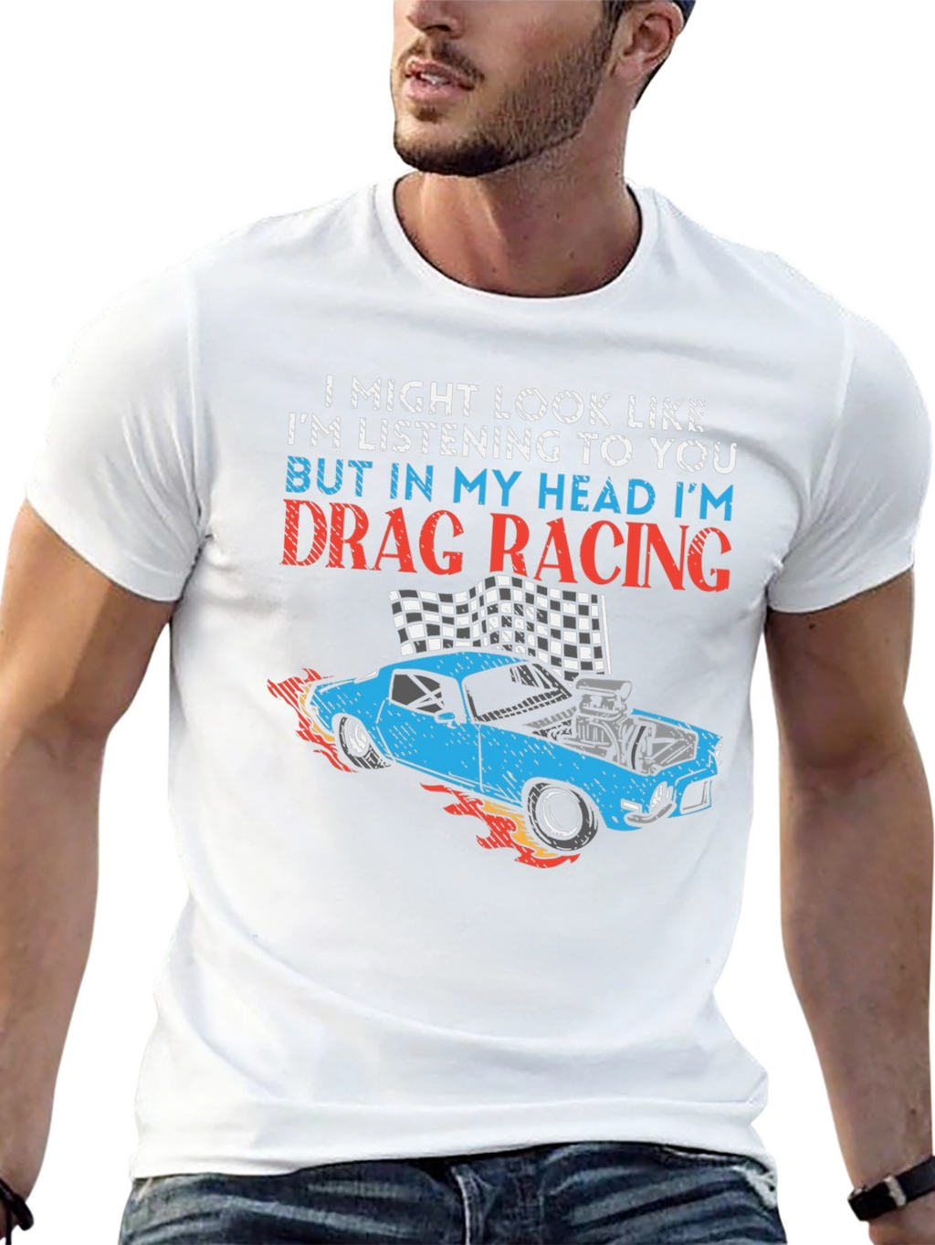 Drag Racing Mind T-Shirt - Funny Car Enthusiast Tee
