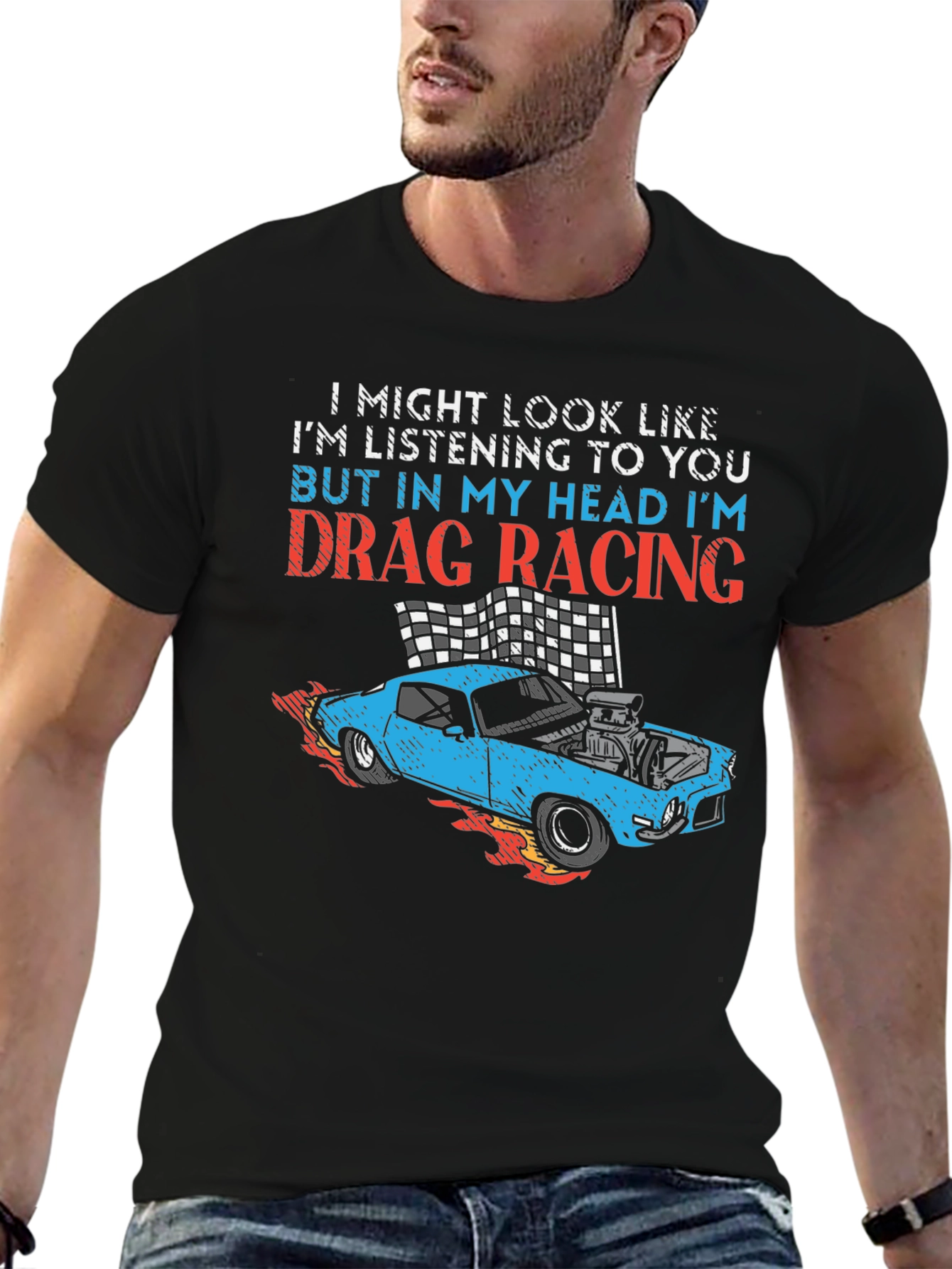 Drag Racing Mind T-Shirt - Funny Car Enthusiast Tee