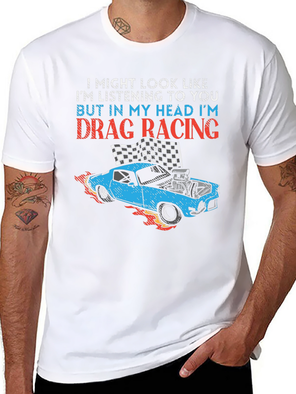 Drag Racing Mind T-Shirt - Funny Car Enthusiast Tee
