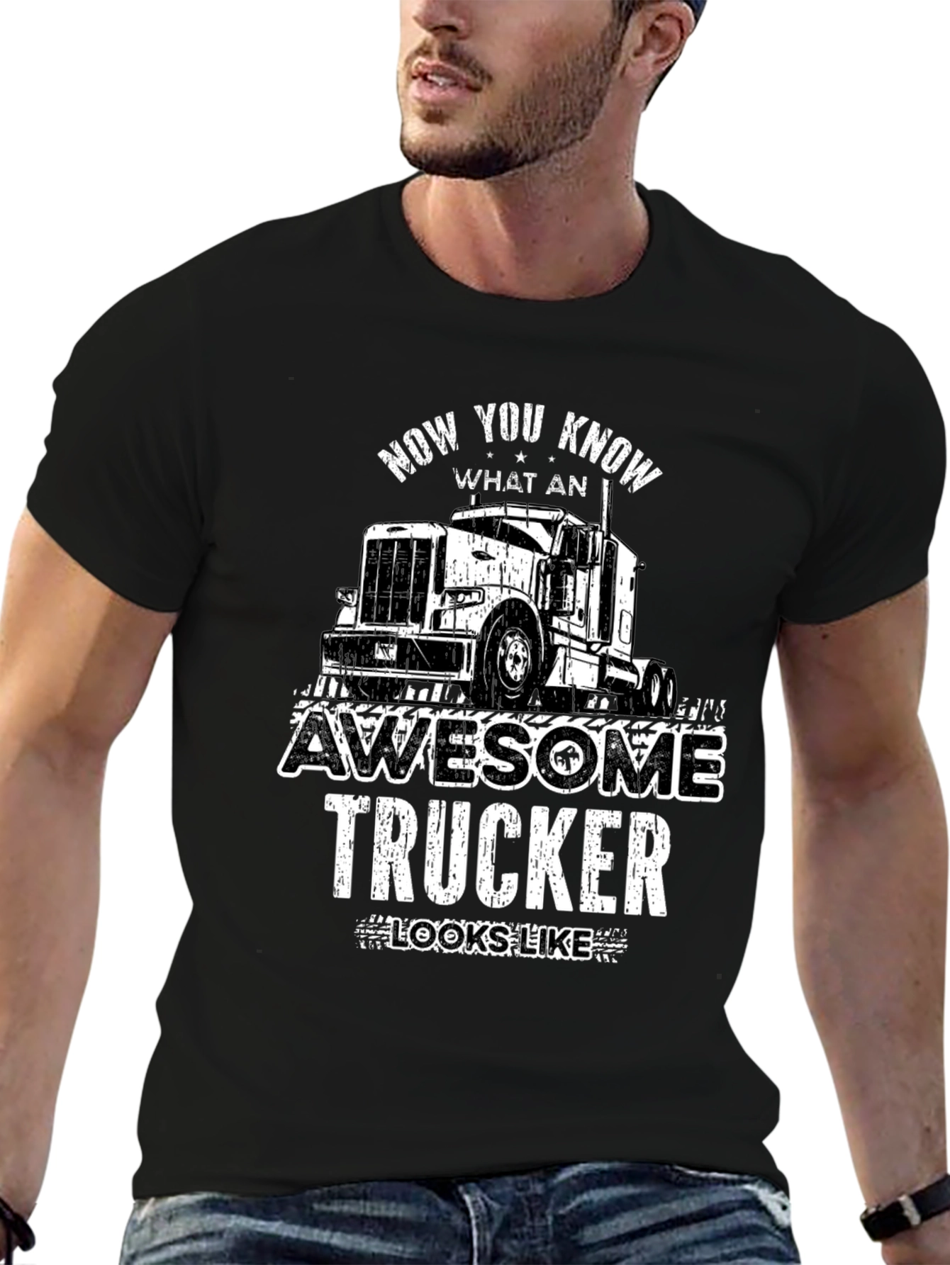 Awesome Trucker Graphic Tee - Trucker Gift