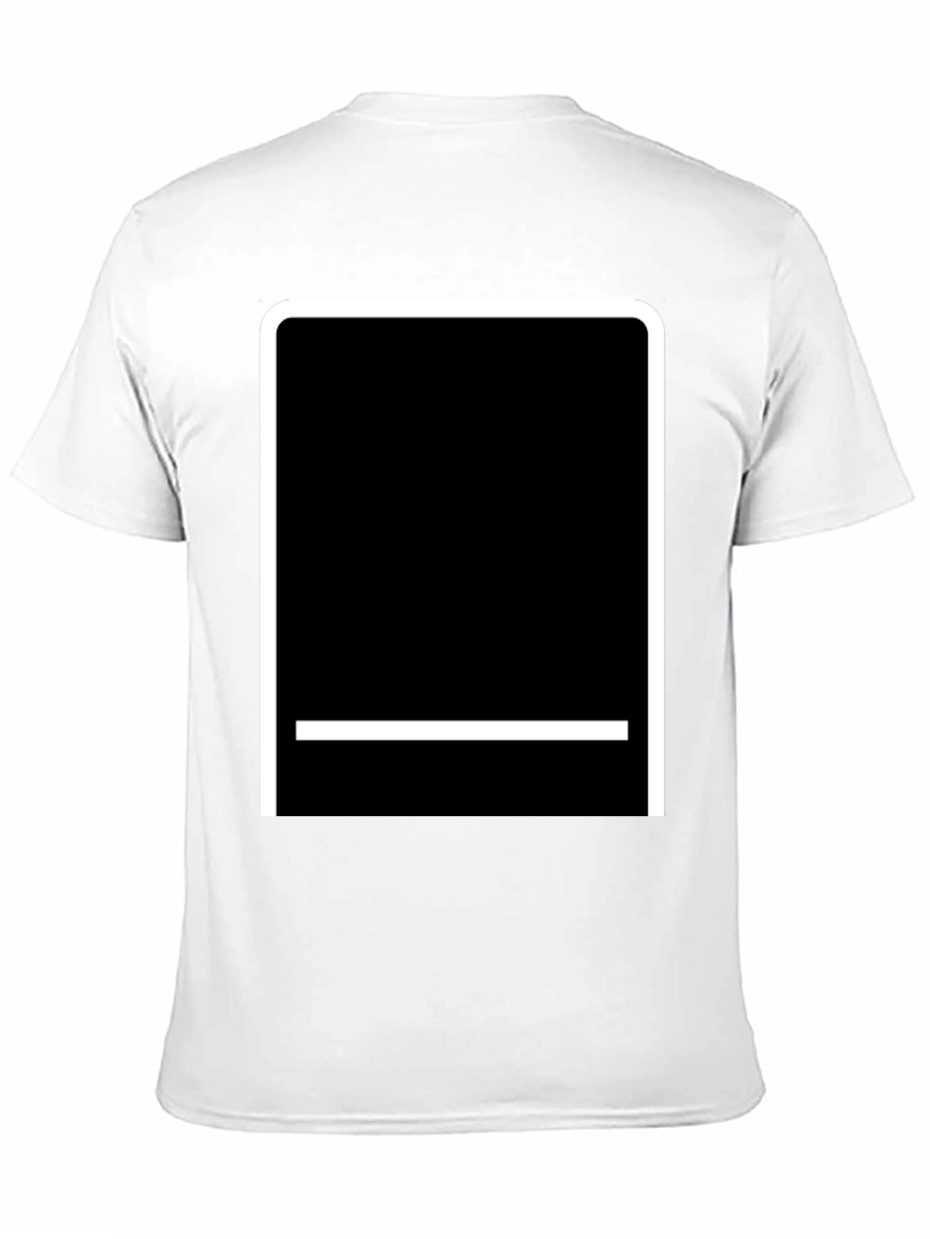 Modern Black T-Shirt with White Graphic Design