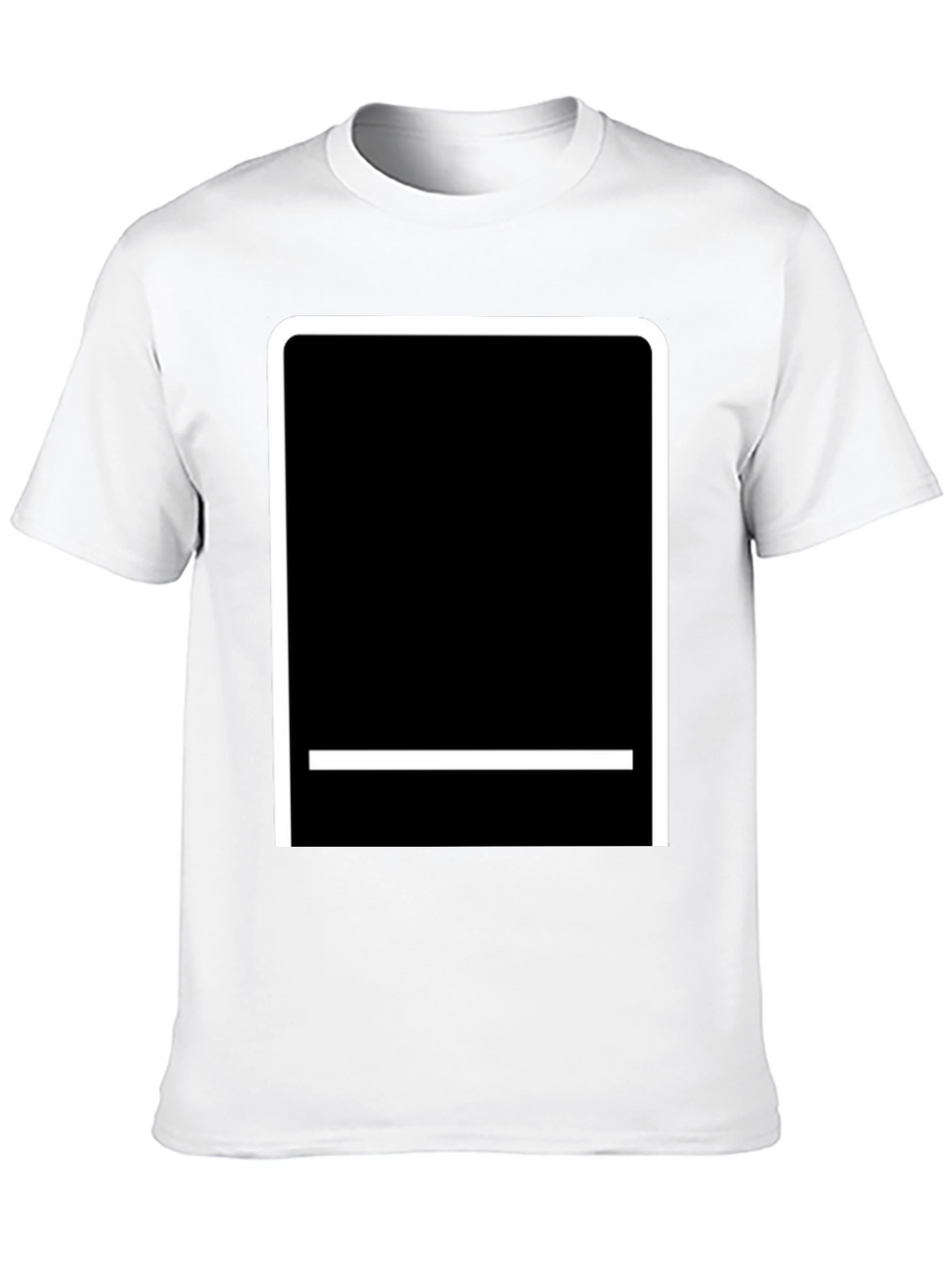 Modern Black T-Shirt with White Graphic Design