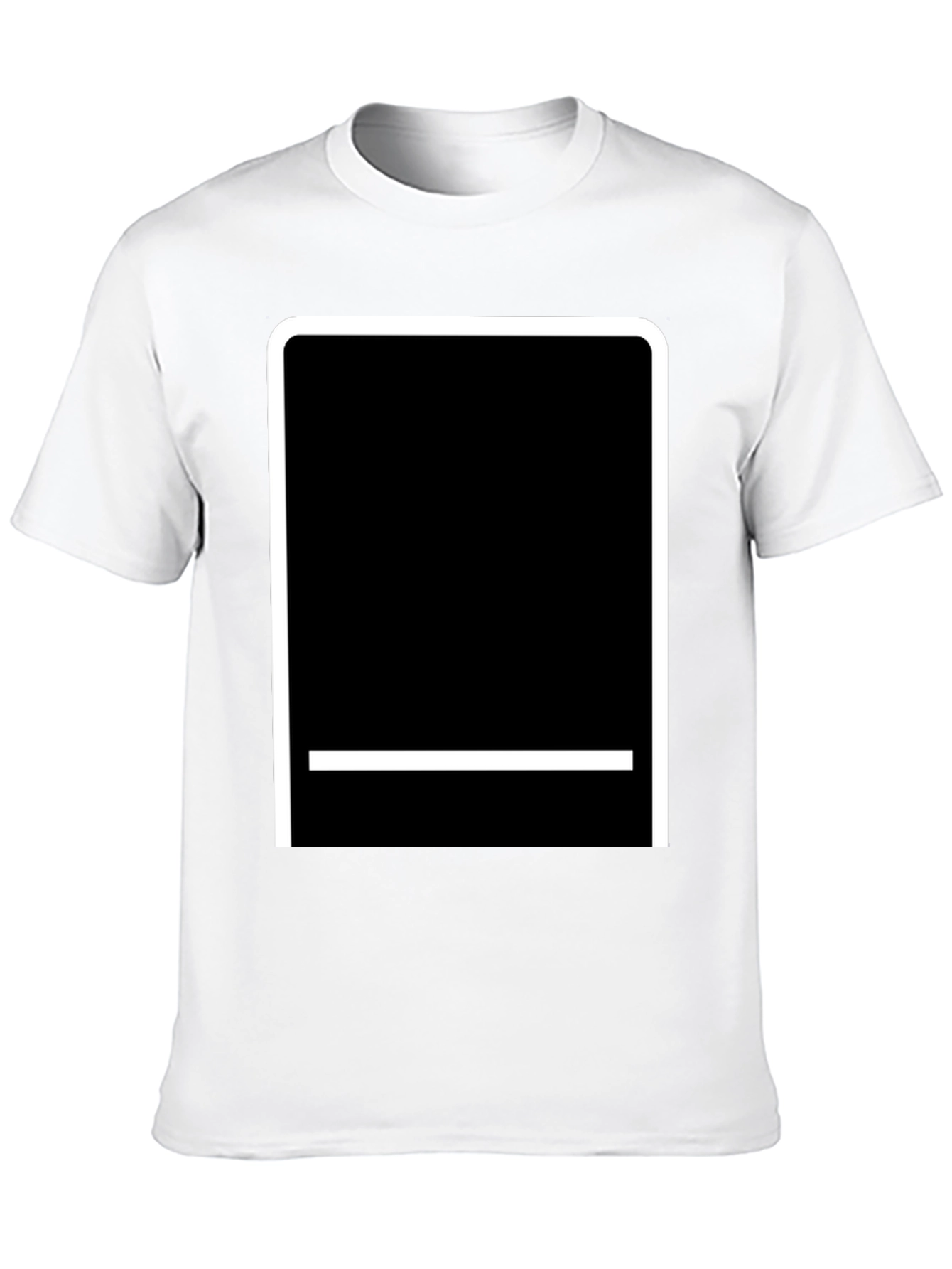 Modern Black T-Shirt with White Graphic Design