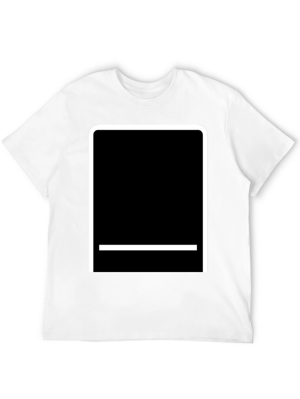 Modern Black T-Shirt with White Graphic Design